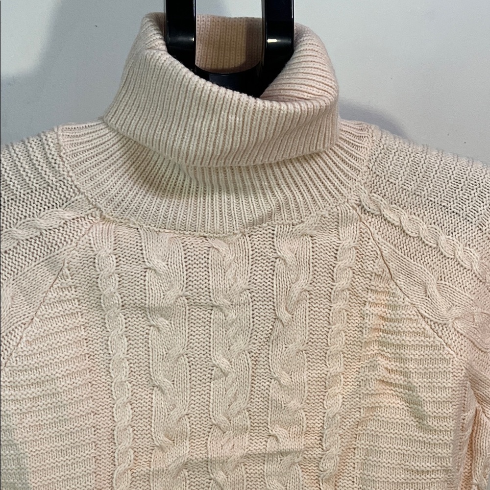 NWT Lulus Cable Knit Cream Turtleneck and Matching Skirt - Picture 3 of 7
